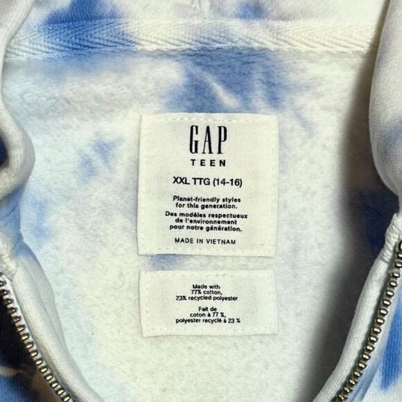 New! GAP teen tie-dye print zip-up hoodie - Picture 4 of 7